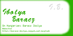 ibolya baracz business card